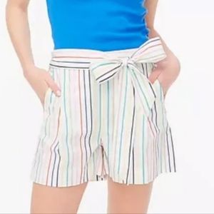 J.Crew Factory Striped Paper Bag Shorts (10)